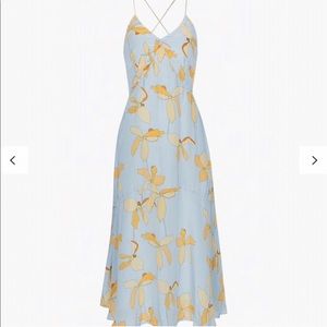 REISS ALLI FLORAL STRAPPY MIDI DRESS, MULTI/BLUE